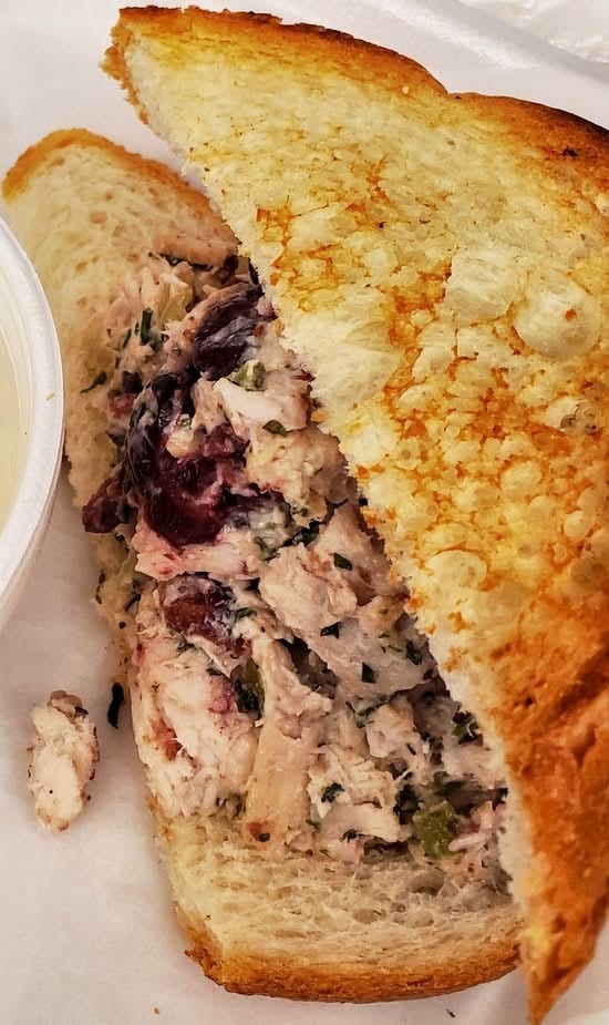 Whole Cranberry Walnut Chicken Salad Sandwich.