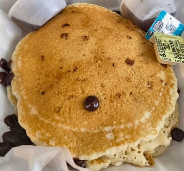 2 Small Stack Chocolate Chip Pancakes.