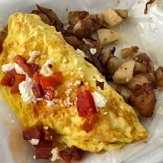 Chorizo Goat Cheese Omelet
