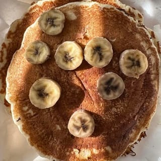 3 Large Stack Banana Pancakes