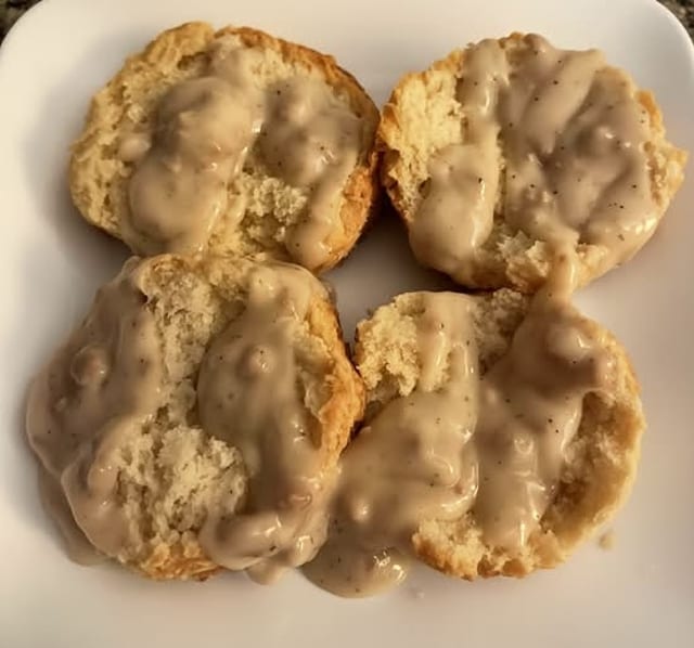 2 Biscuits and Sausage Gravy.