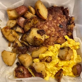 2 Eggs with Corned Beef Hash Breakfast