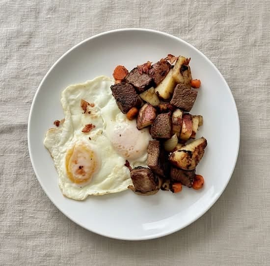 Beef Short Rib Hash and Eggs.